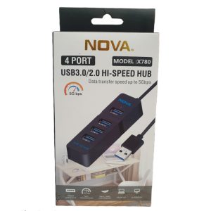 هاب USB 3.0 نووا مدل X780 با ۴ پورت