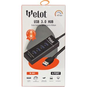 هاب یو اس بی 4 پورت ویلوت مدل W-H41